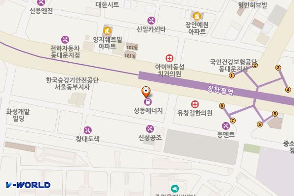 삼우주유소 위치 지도 — 서울특별시 성동구 천호대로 392, 삼우주유소 (용답동)
