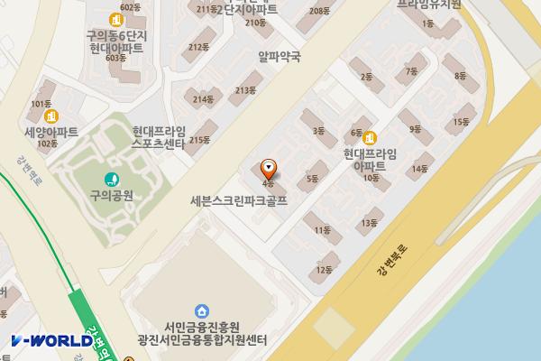 프라임중앙상가 위치 지도 — 서울특별시 광진구 광나루로56길 29
