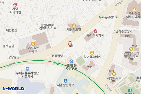 와이엔오피스텔 위치 지도 — 서울특별시 광진구 아차산로 444