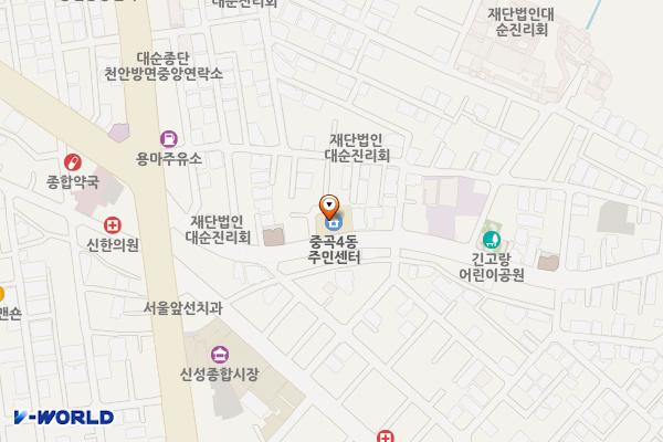 중곡제4동주민센터 위치 지도 — 서울특별시 광진구 긴고랑로 131