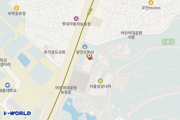 어린이대공원 후문 위치 지도 — 서울특별시 광진구 능동로 238