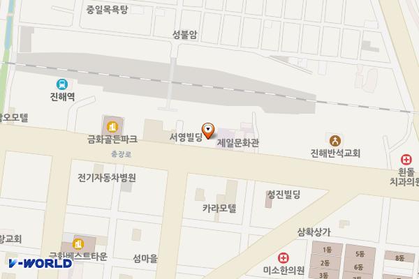 중앙로 공영주차장 위치 지도 — 경상남도 창원시 진해구 여좌동 761-44