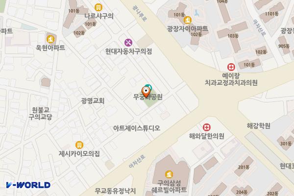 무궁화공원 위치 지도 — 서울특별시 광진구 광나루로52길 12