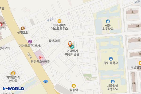 언덕배기공원 공중화장실 위치 지도 — 서울특별시 광진구 뚝섬로62길 24
