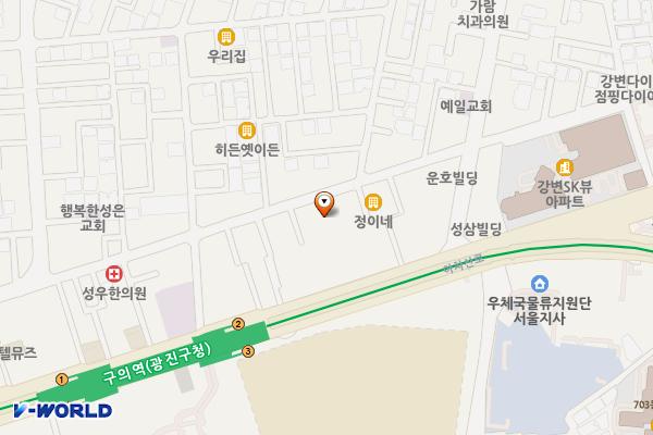 구의1동 공영주차장 위치 지도 — 서울특별시 광진구 자양로18길 78