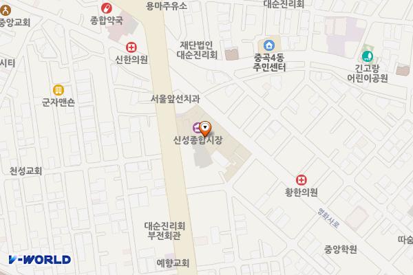 신성종합시장 위치 지도 — 서울특별시 광진구 영화사로 10