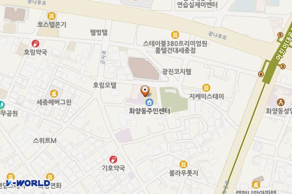 화양동주민센터 위치 지도 — 서울특별시 광진구 능동로 17길39