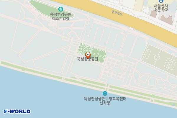 토요마당 위치 지도 — 서을특별시 광진구 용마도시자연공원