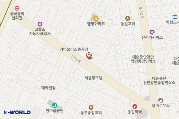 심마니유황오리 위치 지도 — 서울특별시 광진구 긴고랑로 85