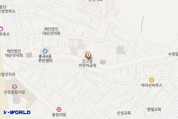 긴고랑어린이공원 위치 지도 — 서울특별시 광진구 긴고랑로 143