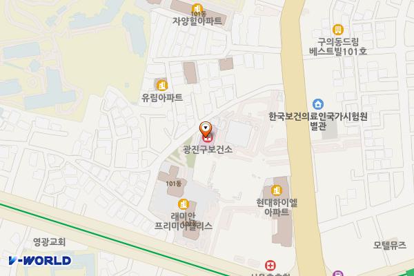 광진구청 종합상황실 화장실 위치 지도 — 서울특별시 광진구 자양로 117