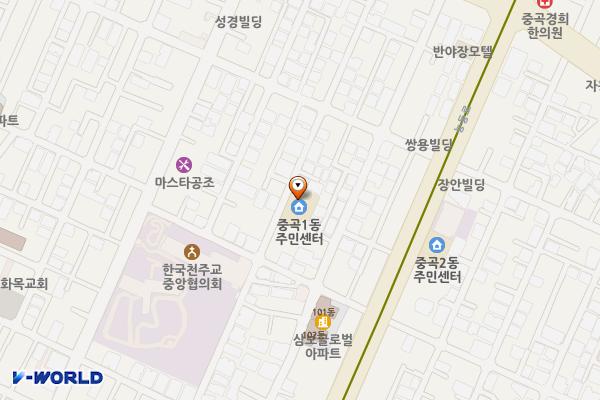 중곡제1동주민센터 위치 지도 — 서울특별시 광진구 긴고랑로12길 49