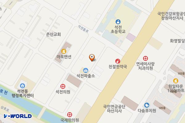 석전동 공영유료주차장 위치 지도 — 경상남도 창원시 마산회원구 석전동 248-20