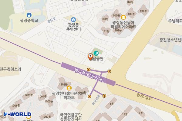 삼호주유소 위치 지도 — 서울특별시 광진구 천호대로 809