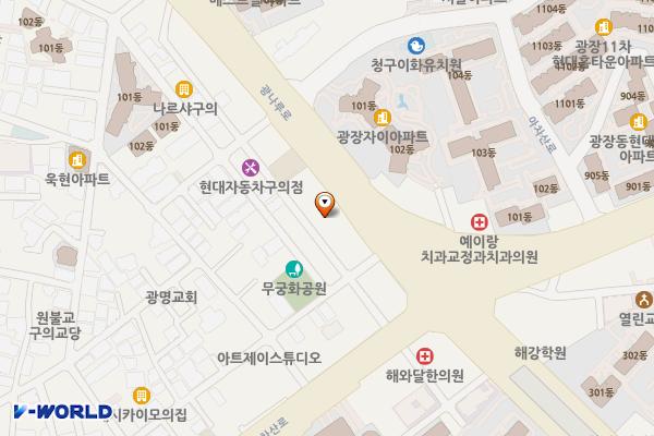 대한빌딩 위치 지도 — 서울특별시 광진구 광나루로 602