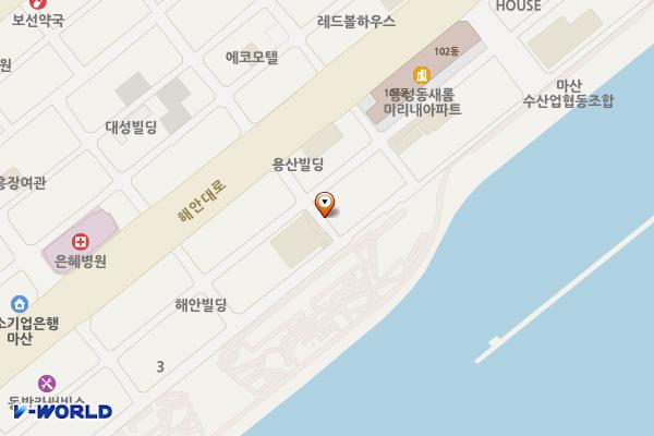 마산수산시장 공영주차장 위치 지도 — 경상남도 창원시 마산합포구 남성동 229-1