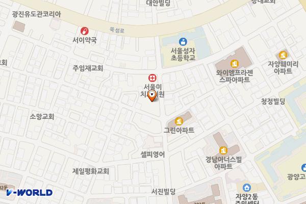 금모래공원 공중화장실 위치 지도 — 서울특별시 광진구 뚝섬로56길 28