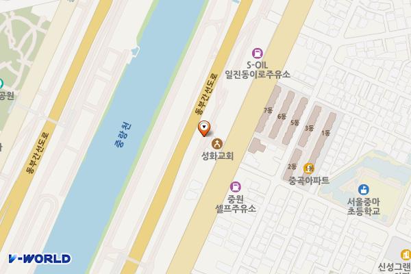 중랑천제방1 위치 지도 — 서울특별시 광진구 동일로 399-1