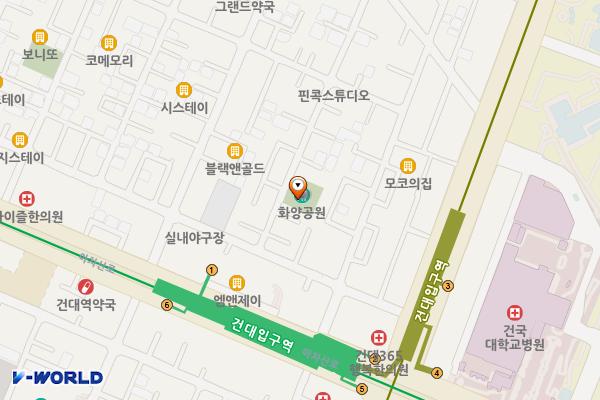 화양공원 공중화장실 위치 지도 — 서울특별시 광진구 아차산로31길 14