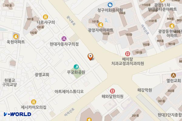 진넥스 베르디엠 위치 지도 — 서울특별시 광진구 광나루로 604