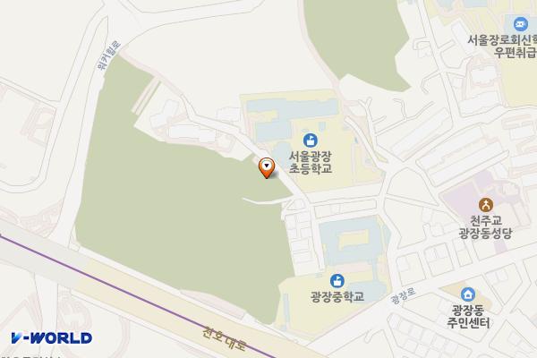 평강공원 위치 지도 — 서울특별시 광진구 광장로1가길 31