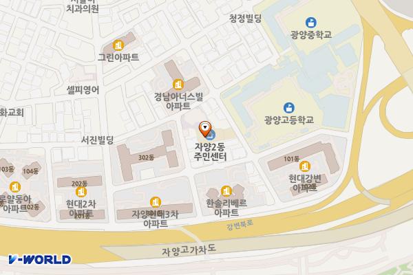 자양2동주민센터 위치 지도 — 서울특별시 광진구 자양로 3가길 26
