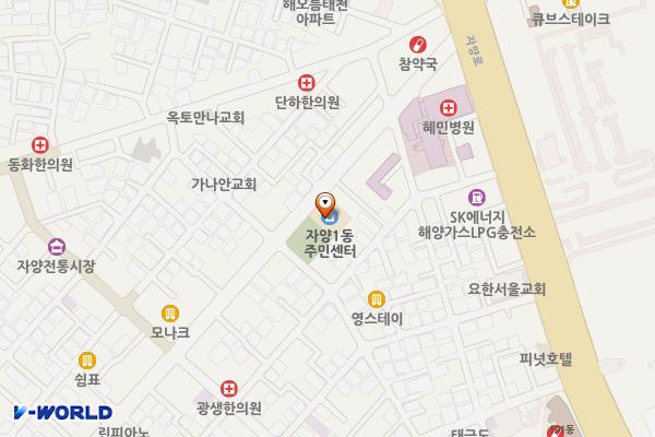 자양1동주민신터 위치 지도 — 서울특별시 광진구 자양로 13길37
