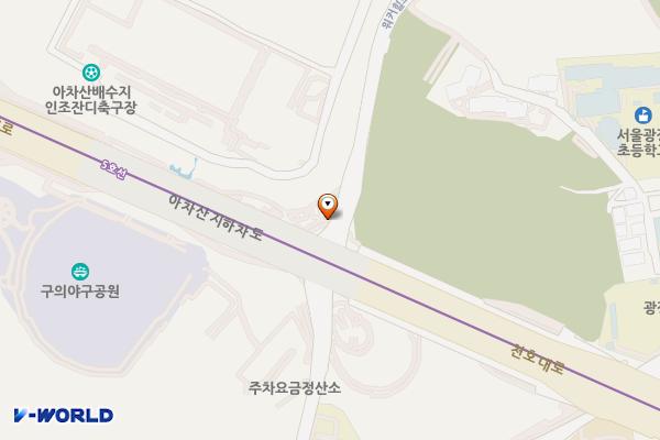 숲나루공원 위치 지도 — 서울특별시 광진구 구의동 38-17