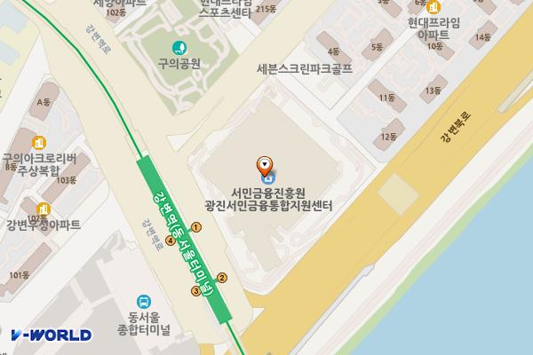 테크노마트 위치 지도 — 서울특별시 광진구 광나루로56길 85