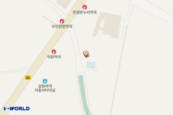 강화풍물시장 공영주차장 위치 지도 — 인천광역시 강화군 강화읍 갑곳리 849