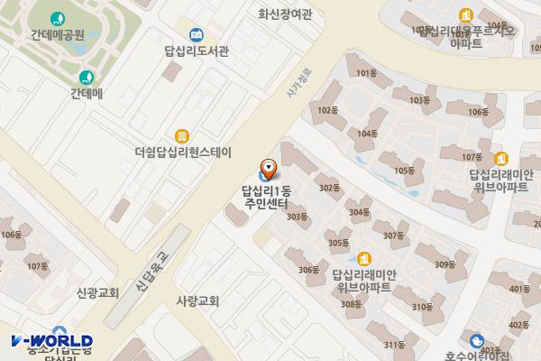 답십리1동 주민센터 위치 지도 — 서울특별시 동대문구 사가정로 30