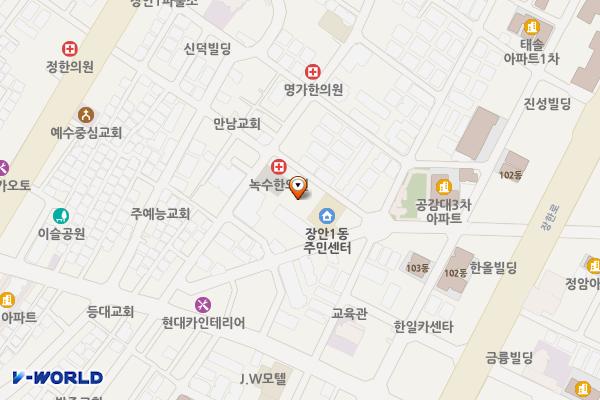 장안종합사회복지관 위치 지도 — 서울특별시 동대문구 한천로18길 48