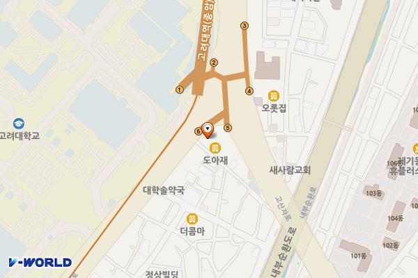 풍한주유소 공중화장실 위치 지도 — 서울특별시 동대문구 안암로 168