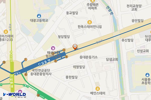 신설동역(1) 위치 지도 — 서울특별시 동대문구 신설동 76-5