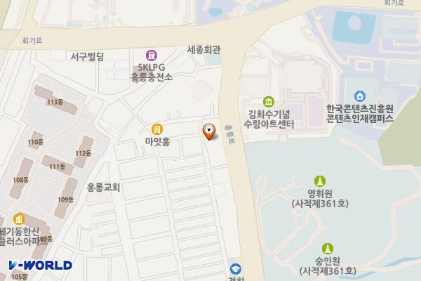 홍릉 위치 지도 — 서울특별시 동대문구 홍릉로 109-3