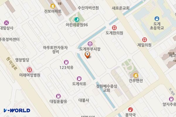 도계부부시장 공영주차장 위치 지도 — 경상남도 창원시 의창구 도계동 350-4