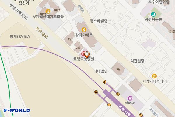 부룡빌딩 위치 지도 — 서울특별시 동대문구 천호대로 263