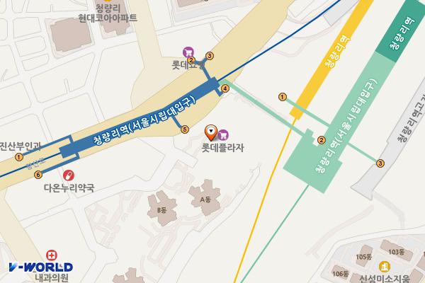 청량리역(1) 위치 지도 — 서울특별시 동대문구 전농동 620-69