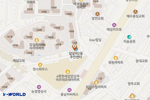 답십리2동 주민센터 위치 지도 — 서울특별시 동대문구 힌천로11길 18