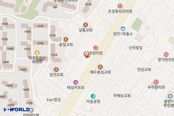 오동나무주유소 공중화장실 위치 지도 — 서울특별시 동대문구 한천로 81(답십리동)