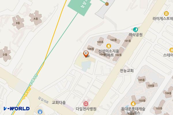 전농1동 주민센터 위치 지도 — 서울특별시 동대문구 서울시립대로9길 21