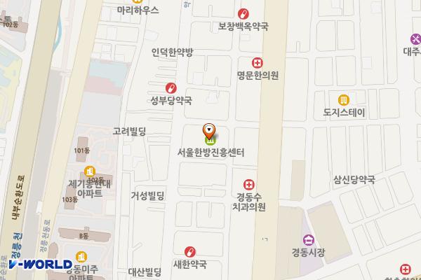 서울약령시장 위치 지도 — 서울특별시 동대문구 약령중앙로 26