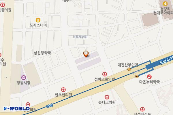 동서시장 위치 지도 — 서울특별시 동대문구 왕산로33길 17