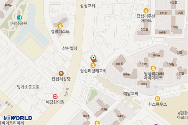 답십리침례교회 위치 지도 — 서울특별시 동대문구 전농로4길 7