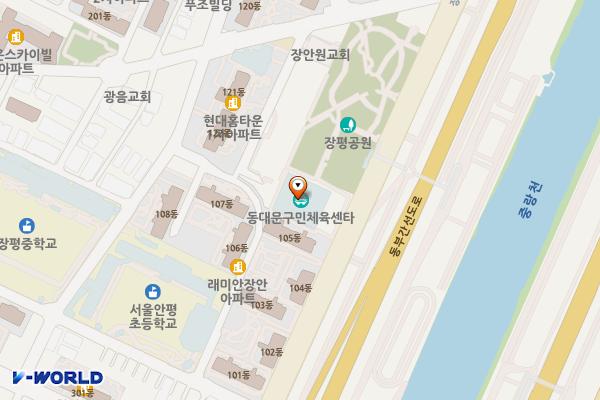 장평근린공원 화장실 위치 지도 — 서울특별시 동대문구 장안벚꽃로 67