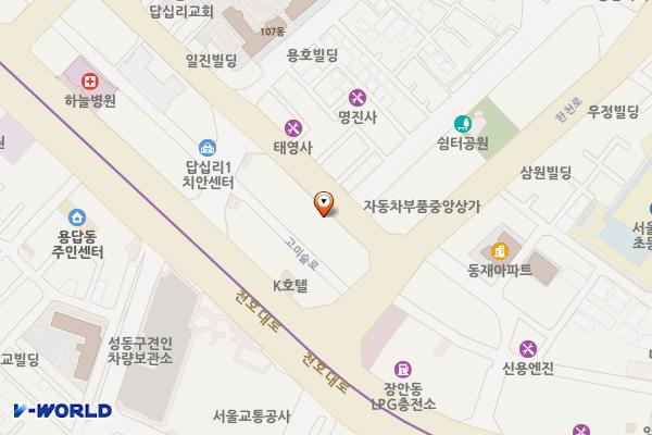 답십리우성 고미술상가 위치 지도 — 서울특별시 동대문구 고미술로 99
