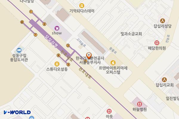 우창프라자 위치 지도 — 서울특별시 동대문구 천호대로 295