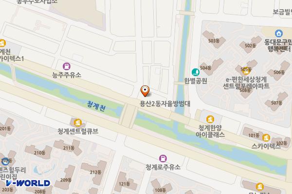한국도자기 위치 지도 — 서울특별시 동대문구 청계천로 447