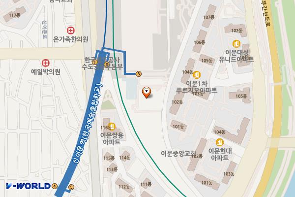 이문체육센터 위치 지도 — 서울특별시 동대문구 한천로58길 81-49