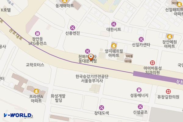 장한평역(5) 위치 지도 — 서울특별시 동대문구 장안동 472-3
